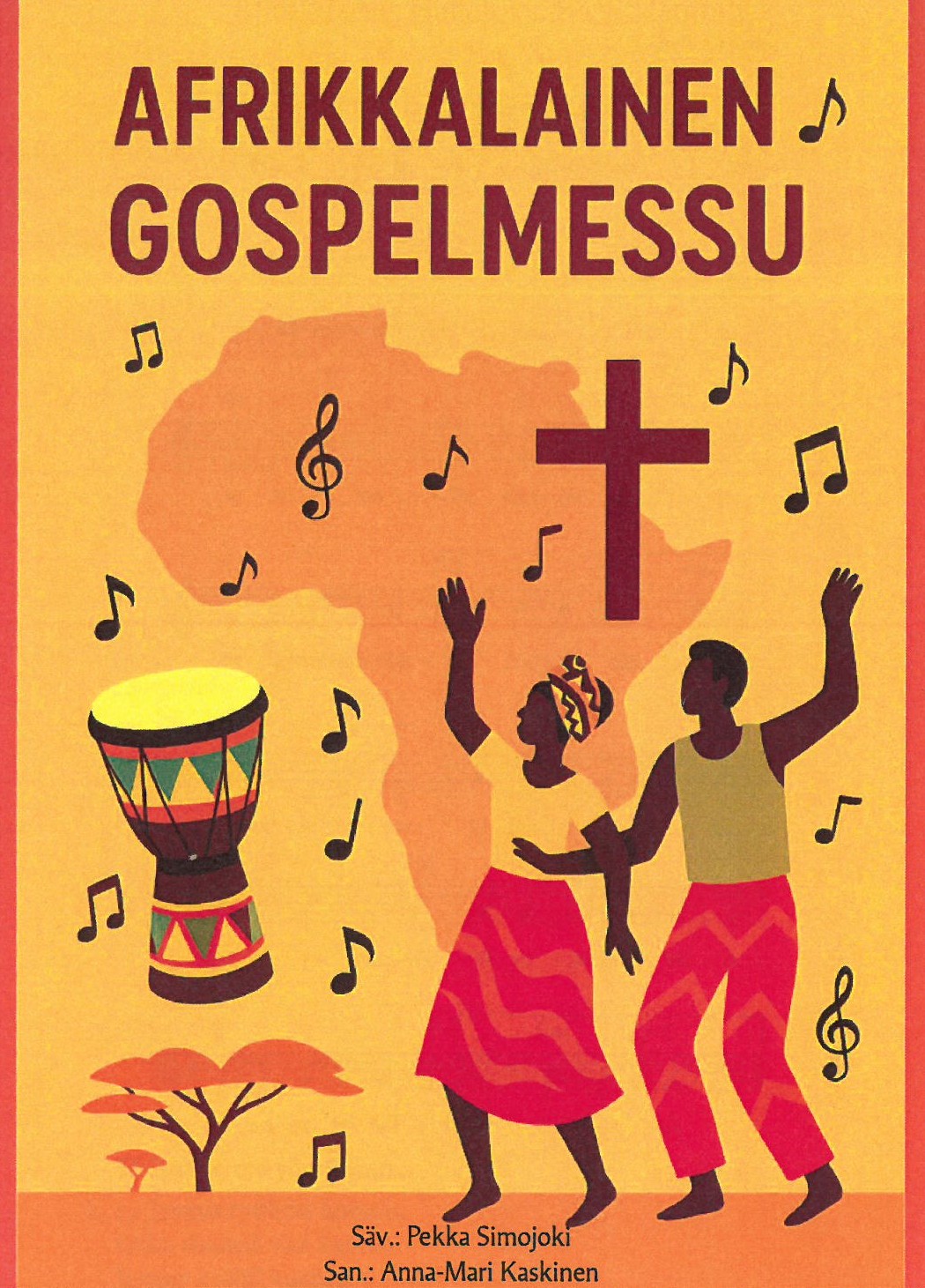 Afrikkalainen gospelmessu käsiohjelman kansikuva